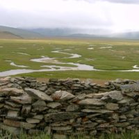 Looking out over the central Ukok Plateau from old burial sites. Photo by C. Almashev.