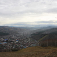 Looking down on Gorno-Altaisk, capital of Altai Republic