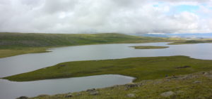 Lake Kindyktykul and its island (photo by A. Dixon)