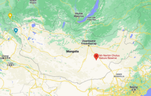 GoogleMap of Ikh Nart Reserve in Mongolia